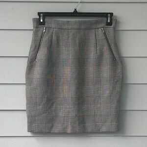 H&M Black and White Pencil Skirt with ZipperedPockets